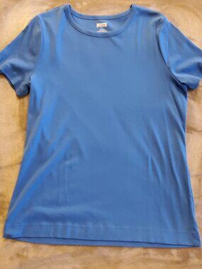 Duluth Trading Co. Women's Blue Short Sleeve T-Shirt, Size Large